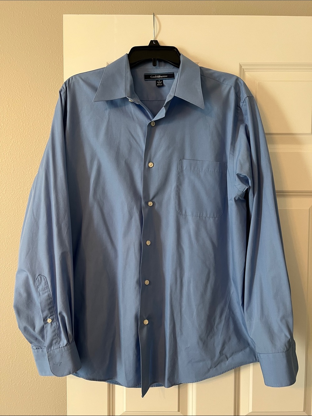 croft & barrow Light Blue Long-Sleeve Dress Shirt